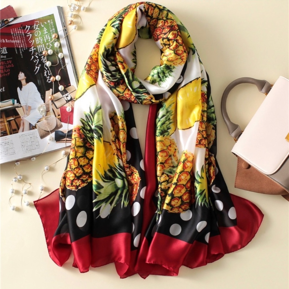 SILK SCARF LUXURY STYLE STOLES WOMEN HEADBAND